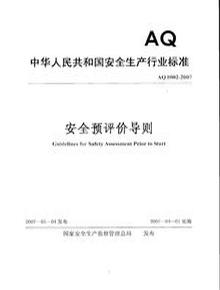 《安全預(yù)評(píng)價(jià)導(dǎo)則》AQ 8002-2007pdf