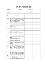 有限空間作業(yè)檢查表docx