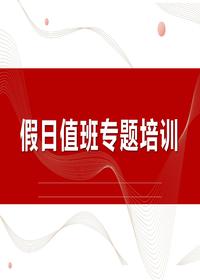 假日值班專題培訓(xùn)（29頁(yè)）pptx