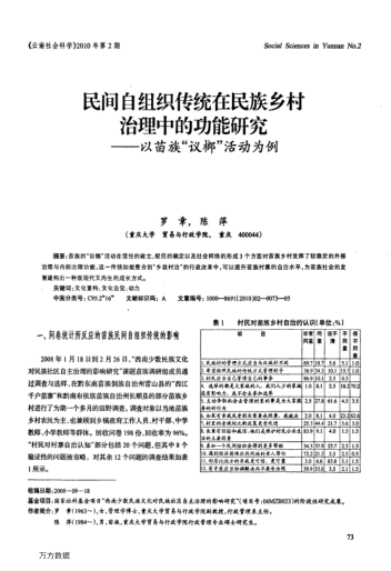 民間自組織傳統(tǒng)在民族鄉(xiāng)村治理中的功能研究——以苗族"議榔"活動為例