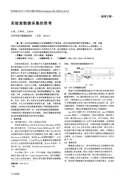 實驗室數(shù)據(jù)采集的思考