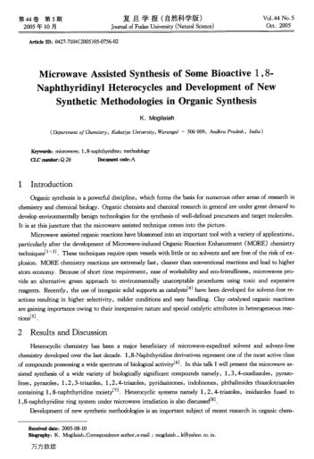 Microwave Assisted Synthesis of Some Bioactive 1,8-Naphthyridinyl Heterocycles and Development of Ne