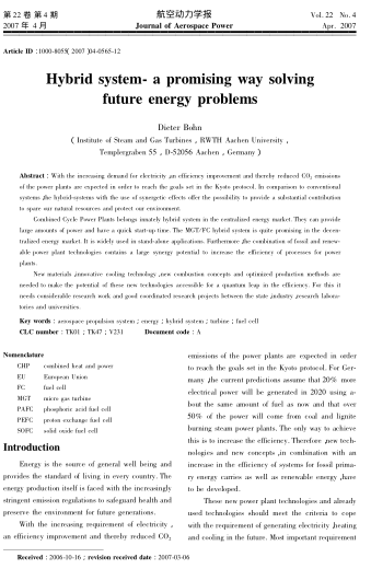 Hybrid system- a promising way solving future energy problems