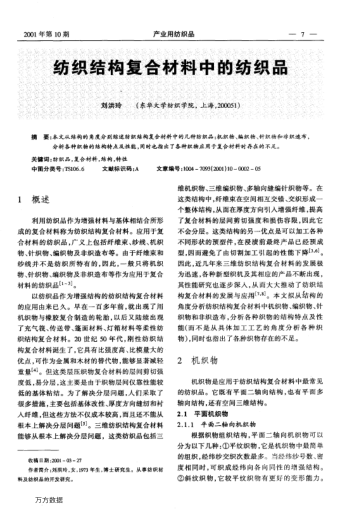 紡織結(jié)構(gòu)復合材料中的紡織品