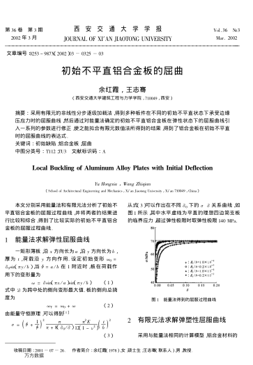 初始不平直鋁合金板的屈曲