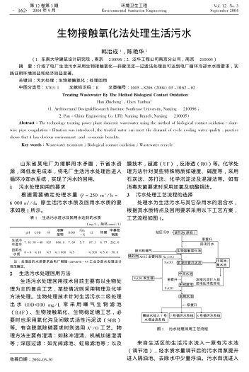 生物接觸氧化法處理生活污水