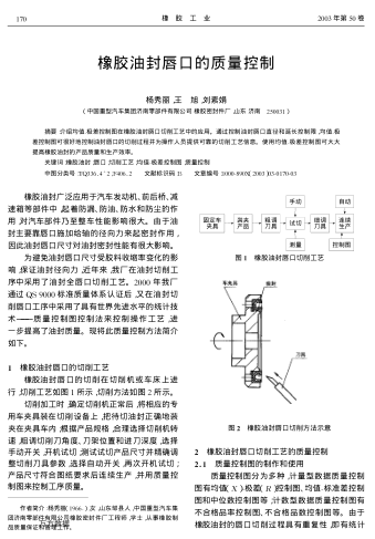 橡膠油封唇口的質量控制