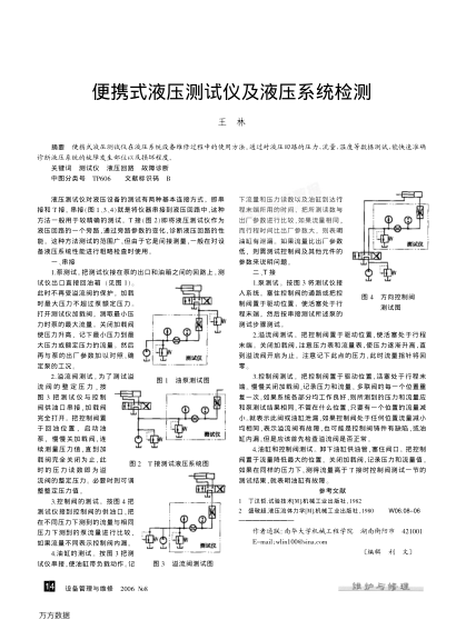 便攜式液壓測(cè)試儀及液壓系統(tǒng)檢測(cè)