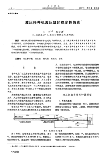 液壓修井機(jī)液壓缸的穩(wěn)定性仿真