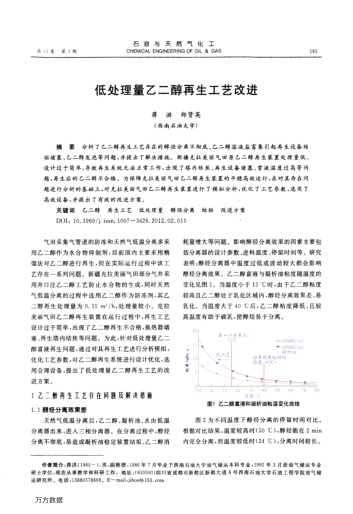 低處理量乙二醇再生工藝改進(jìn)