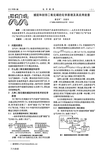 捕捉和封存二氧化碳的化學(xué)原理及其應(yīng)用前景