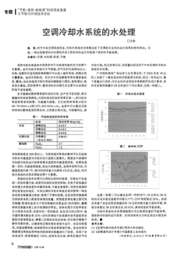 空調(diào)冷卻水系統(tǒng)的水處理