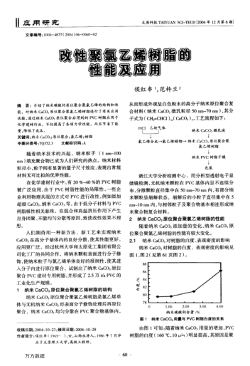 改性聚氯乙烯樹脂的性能及應(yīng)用