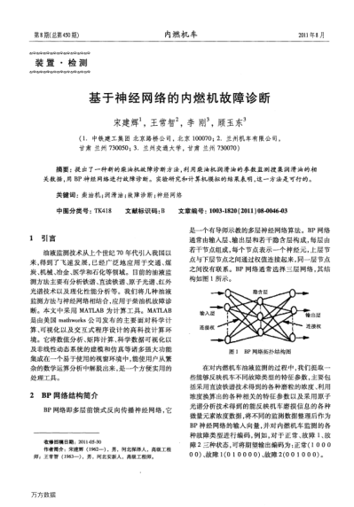 基于神經(jīng)網(wǎng)絡的內燃機故障診斷