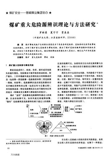 煤礦重大危險(xiǎn)源辨識(shí)理論與方法研究