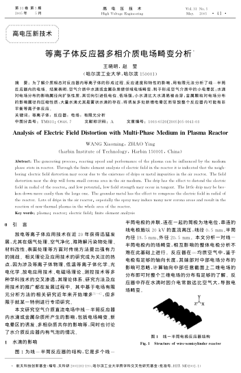 等離子體反應(yīng)器多相介質(zhì)電場畸變分析