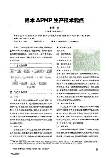 楊木APMP生產(chǎn)技術(shù)要點(diǎn)