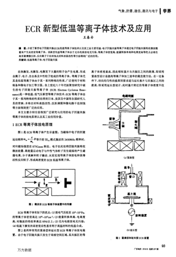 ECR新型低溫等離子體技術(shù)及應(yīng)用