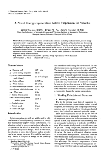 A Novel Energy-regenerative Active Suspension for Vehicles