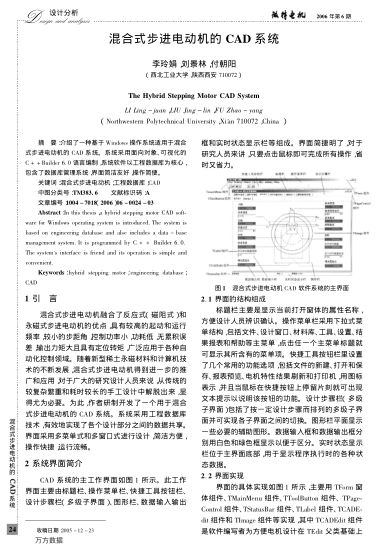 混合式步進(jìn)電動(dòng)機(jī)的CAD系統(tǒng)