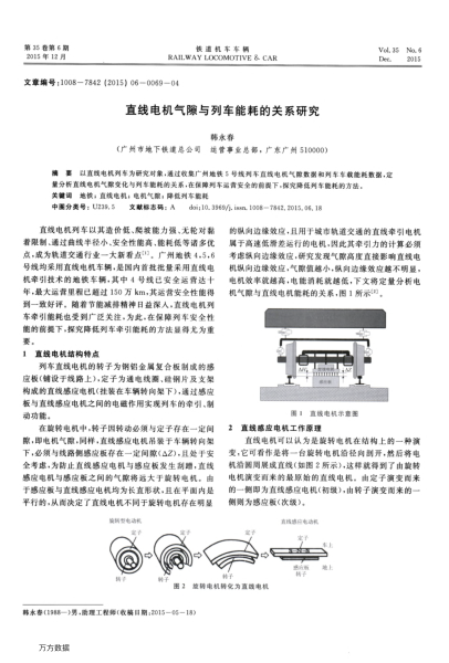 直線電機氣隙與列車能耗的關(guān)系研究