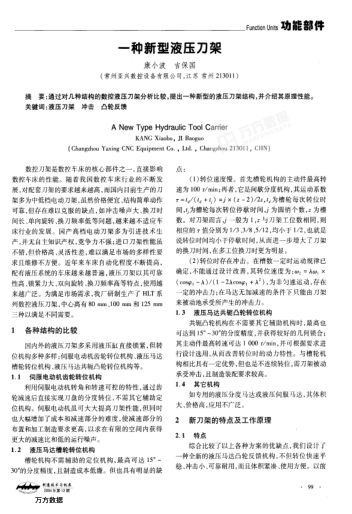 一種新型液壓刀架