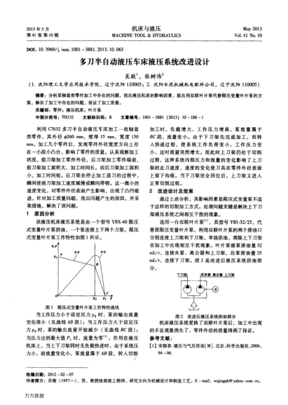多刀半自動液壓車床液壓系統(tǒng)改進設(shè)計