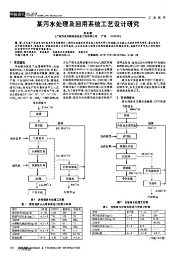 某污水處理及回用系統(tǒng)工藝設(shè)計(jì)研究