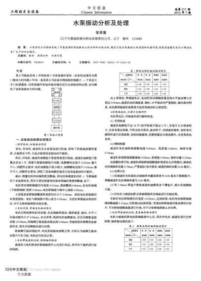 水泵振動(dòng)分析及處理