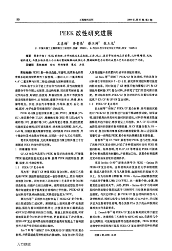 PEEK改性研究進(jìn)展