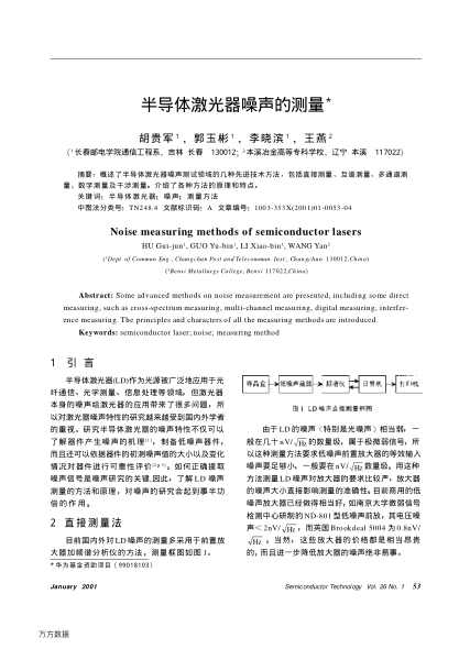 半導體激光器噪聲的測量