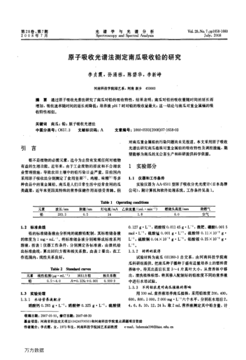 原子吸收光譜法測(cè)定南瓜吸收鉛的研究