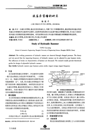 液壓夯管錘的研究
