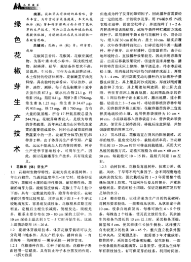 綠色花椒芽生產(chǎn)技術(shù)