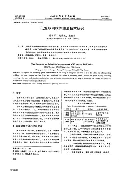 低溫球閥球體測量技術(shù)研究