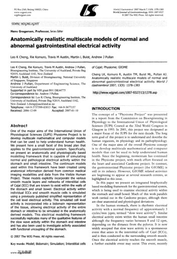 Anatomically realistic multiscale models of normal and abnormal gastrointestinal electrical activity