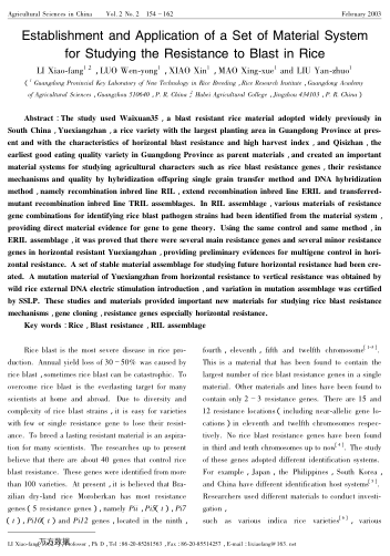 Establishment and Application of a Set of Material System for Studying the Resistance to Blast in Ri