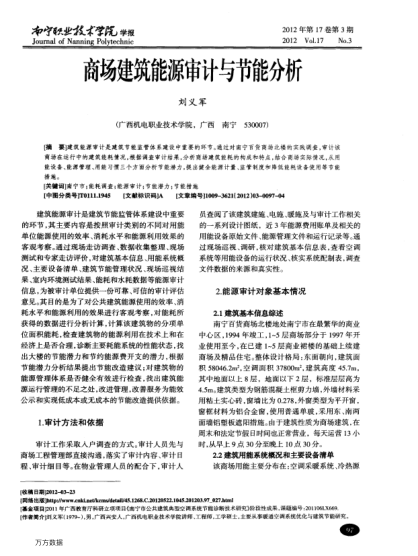 商場建筑能源審計(jì)與節(jié)能分析