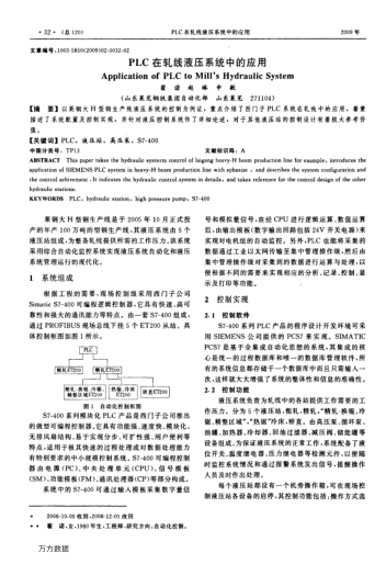 PLC在軋線(xiàn)液壓系統(tǒng)中的應(yīng)用