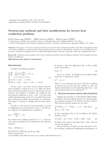 Newton-type methods and their modifications for inverse heat conduction problems