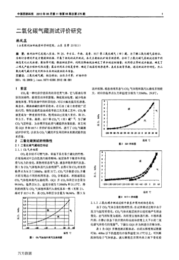 二氧化碳氣藏測試評價研究