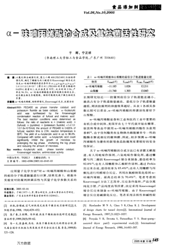α-呋喃丙烯酸的合成及其抗菌活性研究