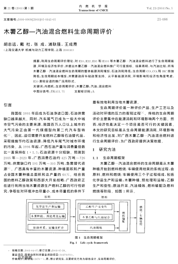 木薯乙醇-汽油混合燃料生命周期評價