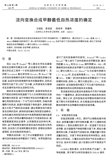 流向變換合成甲醇最低自熱濃度的確定