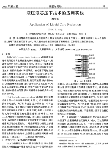 液壓液芯壓下技術(shù)的應(yīng)用實(shí)踐