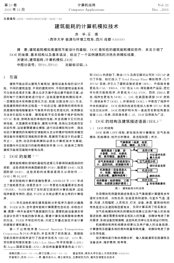 建筑能耗的計(jì)算機(jī)模擬技術(shù)