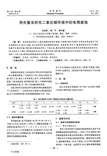 用失重法研究二氧化碳環(huán)境中的電偶腐蝕