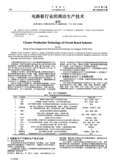 電路板行業(yè)的清潔生產技術