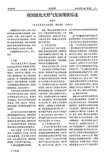 我國液化天然氣發(fā)展現(xiàn)狀綜述