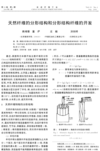 天然纖維的分形結構和分形結構纖維的開發(fā)